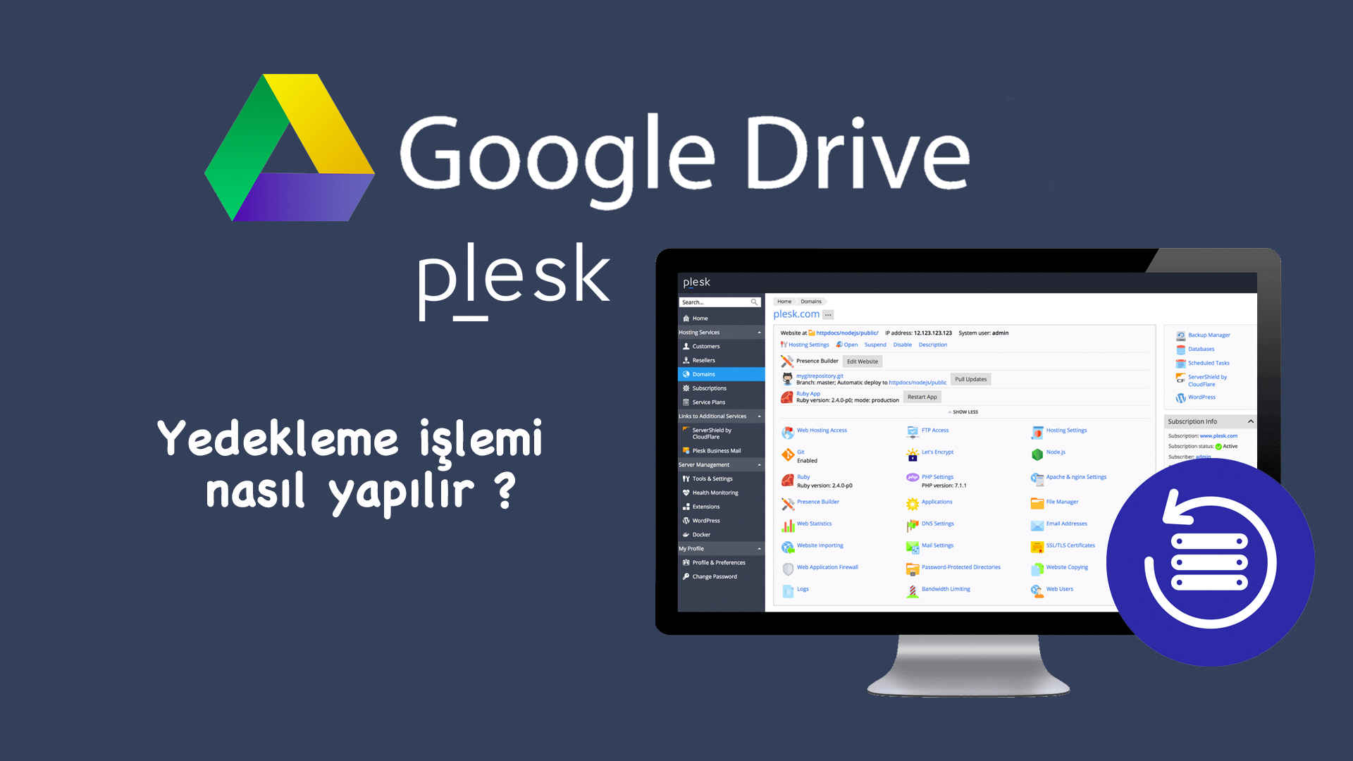 Plesk Panel Google Drive Otomatik Yedekleme Nasıl Yapılır ?